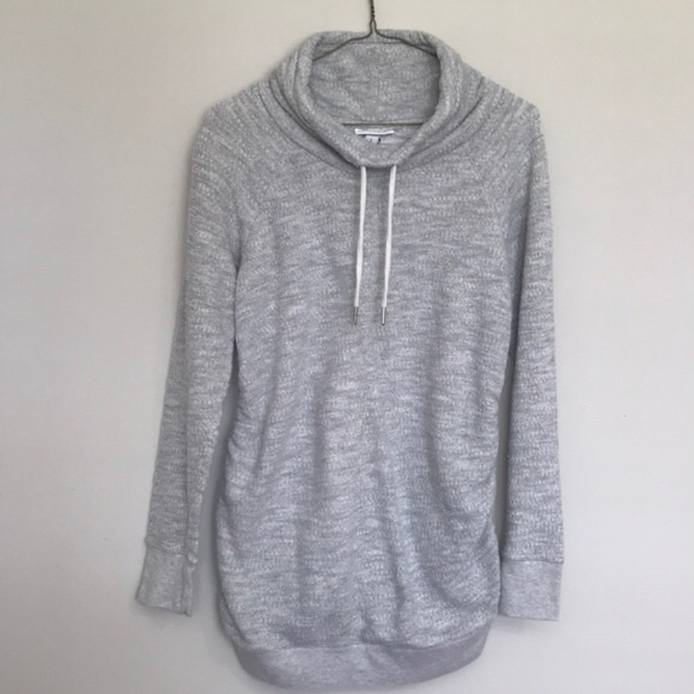 Heathered Gray Cowl Neck Tunic Sweater